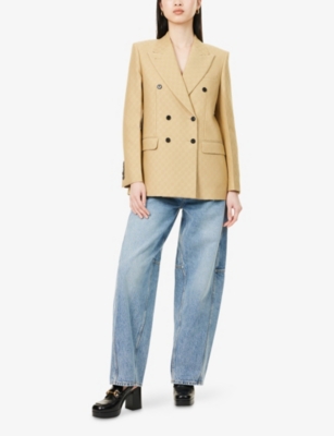 GUCCI: Wide-Leg Mid-Wash Denim Jeans