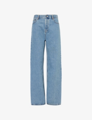 GUCCI: Baggy Brand-Patch Wide-Leg High-Rise Denim Jeans