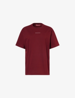 GUCCI: Brand-Print Round Neck Cotton-Jersey T-Shirt