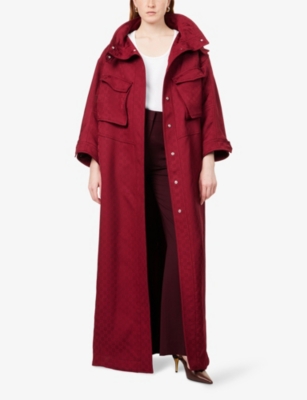 GUCCI: Monogram Flap-Pockets Woven Jacket