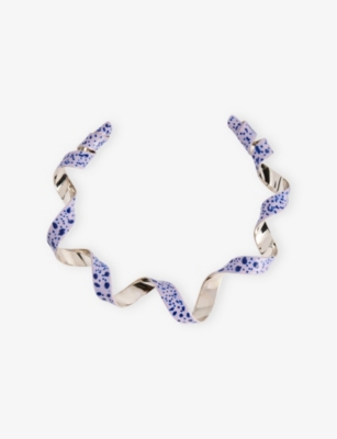DRIES VAN NOTEN: Lilac Brass Necklace