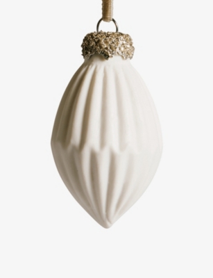 THE WHITE COMPANY: Ceramic Drop Porcelain Christmas Bauble