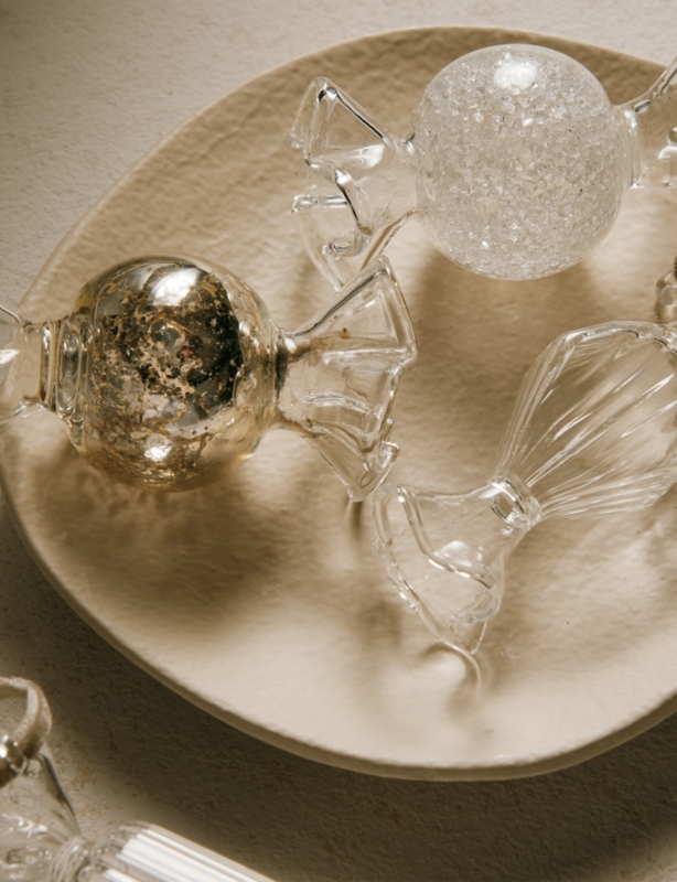 Sweets Glass Christmas Decorations Set of Four