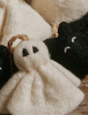 THE WHITE COMPANY: Ghost And Bat Felt Decorations Set of Six