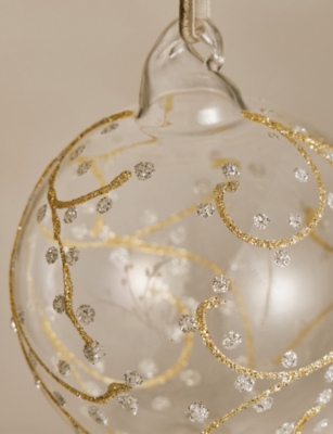 THE WHITE COMPANY: Painted Borosilicate-Glass Christmas Bauble