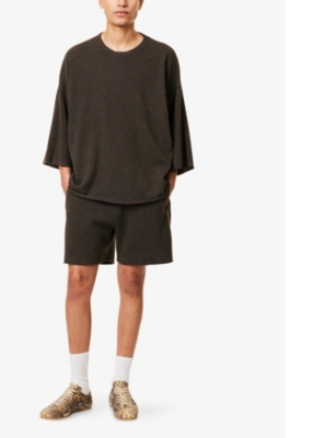 FEAR OF GOD: Crewneck Three-Quarter-Sleeve Melange Merino-Wool Jumper