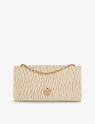 DUNE: Strong Bug-Plaque Quilted Leather Cross-Body Bag