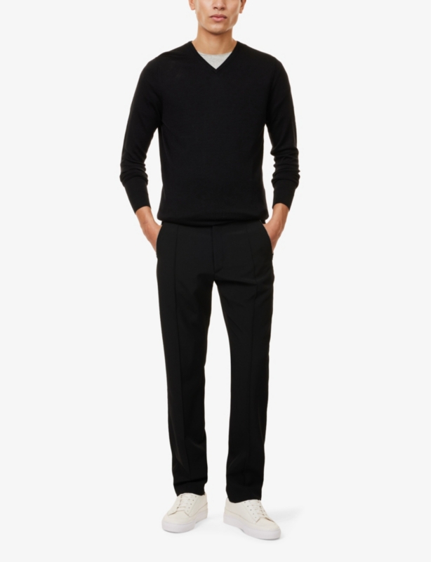 V-Neck Knitted Wool Jumper