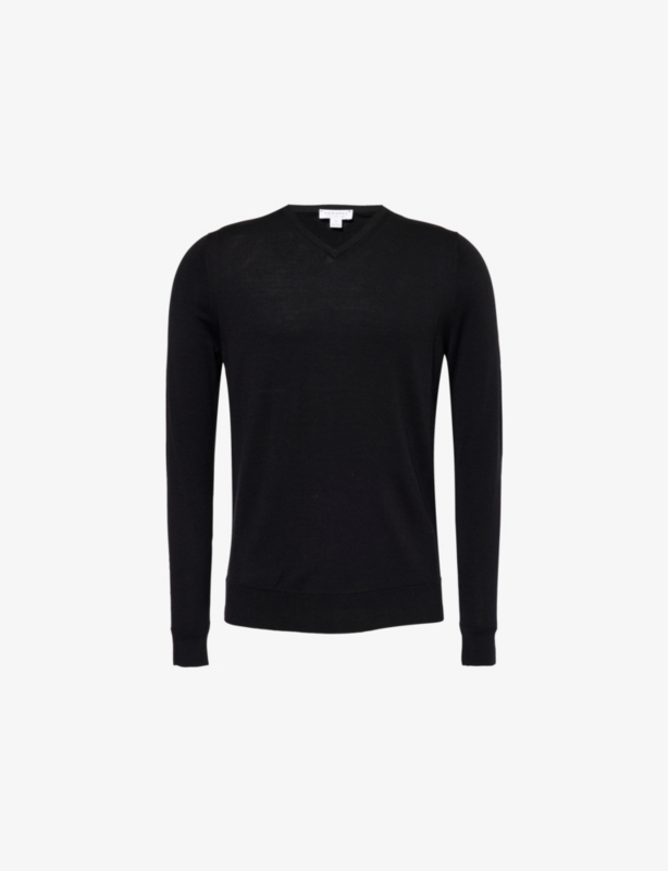V-Neck Knitted Wool Jumper