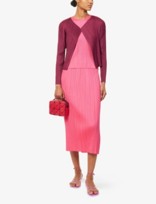 PLEATS PLEASE ISSEY MIYAKE: Monthly Colors: March Cropped Knitted Cardigan
