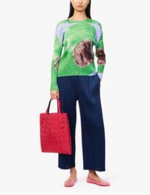 PLEATS PLEASE ISSEY MIYAKE: Regular-Fit Straight-Leg knitted trousers