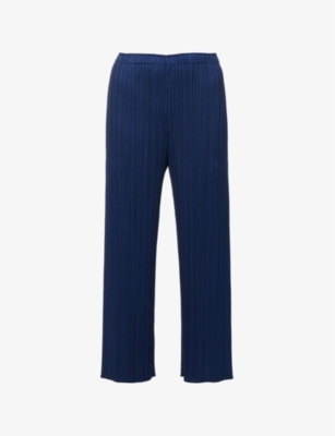 PLEATS PLEASE ISSEY MIYAKE: Regular-Fit Straight-Leg knitted trousers