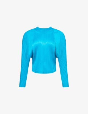 PLEATS PLEASE ISSEY MIYAKE: Lantern Pleat Knitted Jacket