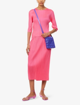 PLEATS PLEASE ISSEY MIYAKE: Monthly Colors: March Round-Neck Knitted Top