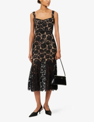 SELF-PORTRAIT: Fine Lace Midi Dress
