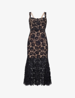 SELF-PORTRAIT: Fine Lace Midi Dress