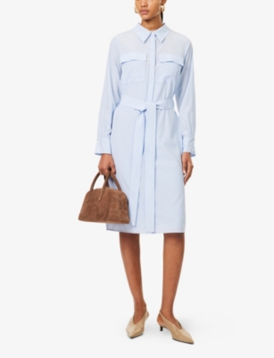 PROENZA SCHOULER: Mckenna Belted Stretch-Woven Blend Midi Dress