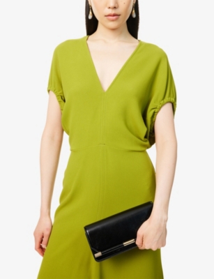 Victoria Beckham Womens 202 Leather Clutch Bag Black