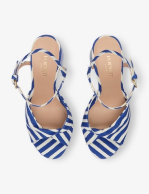 LK BENNETT: Rosa Fabric Platform Sandals