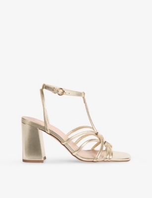 LK BENNETT: Louise Metallic-Leather Slingback Courts
