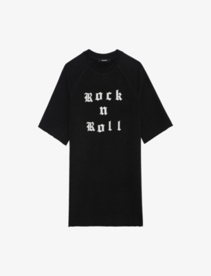 ZADIG&VOLTAIRE: Grace Graphic-Print Short-Sleeve Cotton T-Shirt Dress