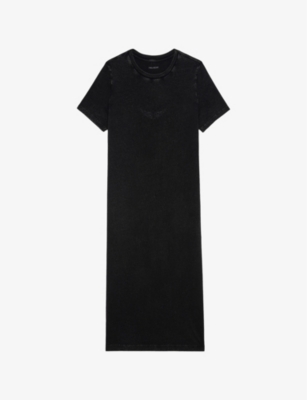 Zadig & Voltaire Zaid Midi Dress In Carbone