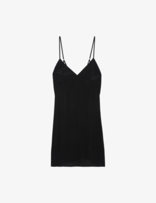 ZADIG&VOLTAIRE: Rameli V-Neck Adjustable-Strap Woven Mini Dress