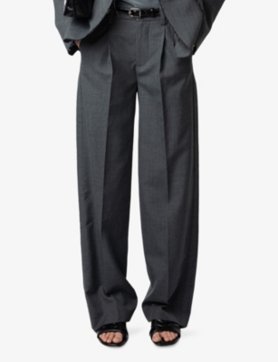 ZADIG&VOLTAIRE: Puros Straight-Cut Mid-Rise Wool-Blend Trousers