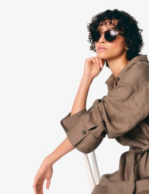 THE WHITE COMPANY: Marvin Round-Frame Acetate Sunglasses