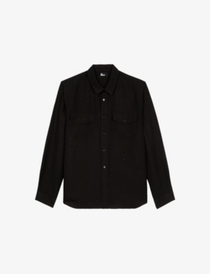 THE KOOPLES: Classic-Collar Relaxed Linen-Blend Shirt