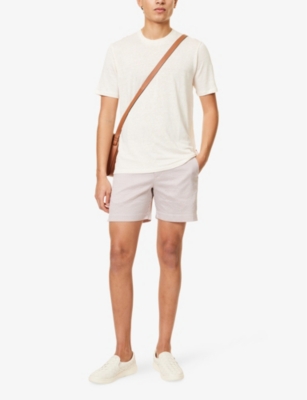 ORLEBAR BROWN: Bulldog Mid-Length Classic Textured Stripe Swim Shorts