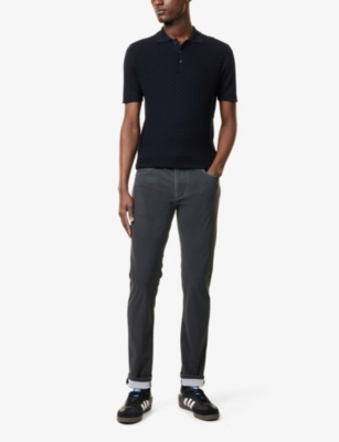 ORLEBAR BROWN: Burnham Maybrook Knitted Silk-Blend Polo Shirt