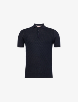ORLEBAR BROWN: Burnham Maybrook Knitted Silk-Blend Polo Shirt