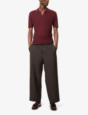 ORLEBAR BROWN: Horton Maybrook Knitted Silk-Blend Polo Shirt