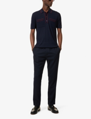 ORLEBAR BROWN: Keeling Knitted Cotton-Blend Polo Shirt