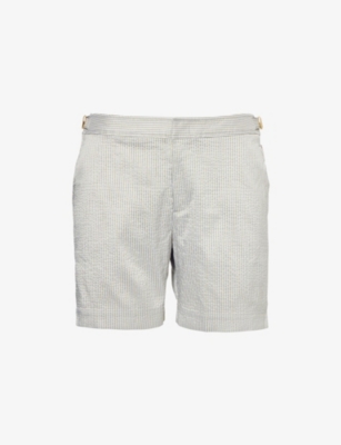 ORLEBAR BROWN: Bulldog Classic Textured Stripe Swim Shorts