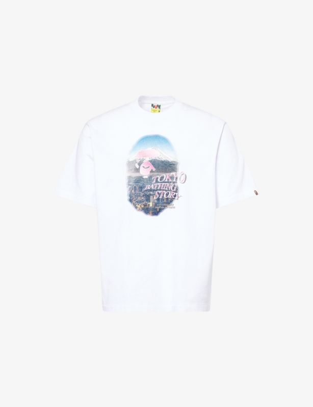 Cityscape Ape Head Cotton-Jersey T-Shirt