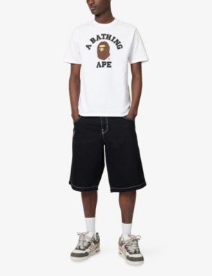 A BATHING APE: College Logo-Print Cotton-Jersey T-Shirt