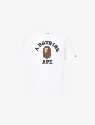 A BATHING APE: College Logo-Print Cotton-Jersey T-Shirt