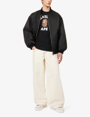 A BATHING APE: College Graphic-Print Cotton-T-Shirt
