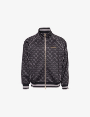 A BATHING APE: Monogram-Print Woven Track Jacket