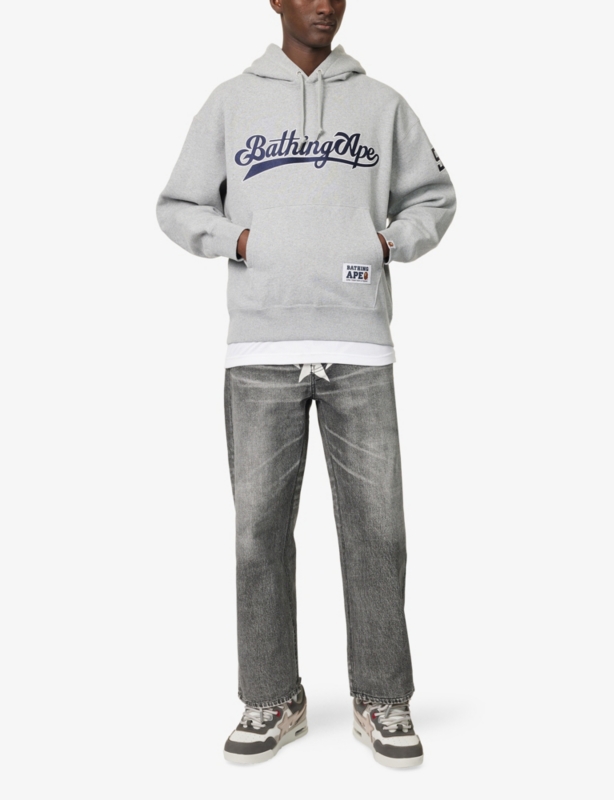 Baseball Logo-Print Cotton-Jersey Hoody