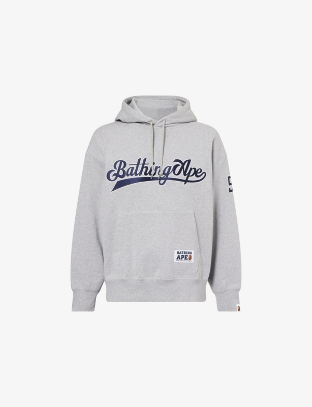 Baseball Logo-Print Cotton-Jersey Hoody