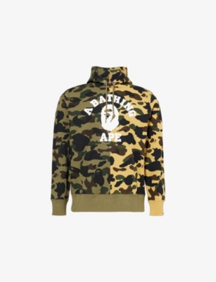 A BATHING APE: Camouflage Logo-Print Cotton Hoody