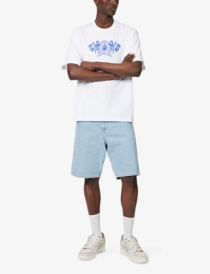 A BATHING APE: College Logo-Print Cotton T-Shirt