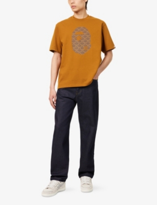 A BATHING APE: College Mono Brand-Print Cotton-Jersey T-shirt
