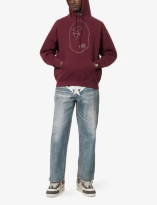 A BATHING APE: Studded Kangaroo-Pocket Cotton-Blend Hoody