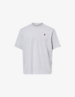 A BATHING APE: One Point Embroidered-Logo Cotton-Jersey T-shirt