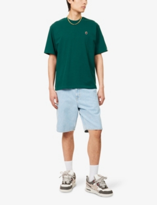A BATHING APE: One Point Embroidered-Logo Cotton-Jersey T-shirt
