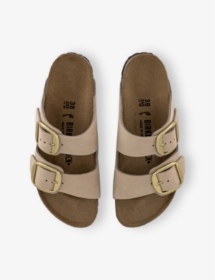 Birkenstock Womens Sandcastle Nubuck Arizona Double-strap Leather Sandals In Sandcastle Nubuck